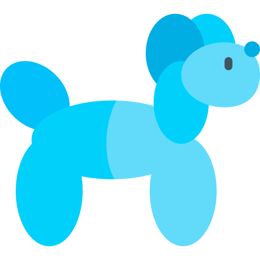 Coloriage forme jouet chien ballon