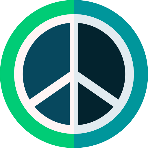 Coloriage formes et symboles hippie symbole de la paix