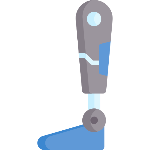 Coloriage futuriste jambe mécanique la technologie