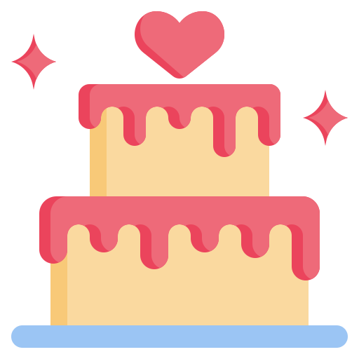 Coloriage gâteau de mariage amour anniversaire et fête