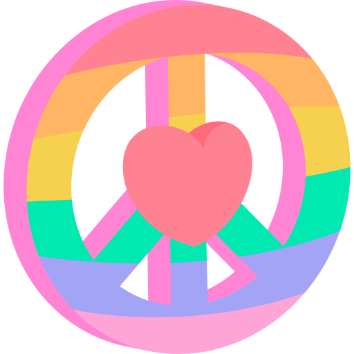 Coloriage journée de la fierté mondiale cœur symbole de la paix