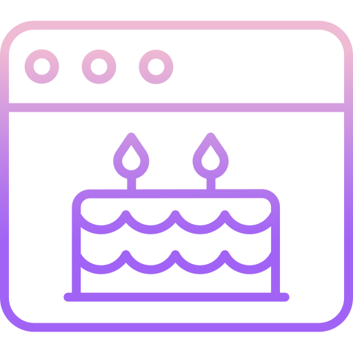 Coloriage la toile gâteau d'anniversaire page web