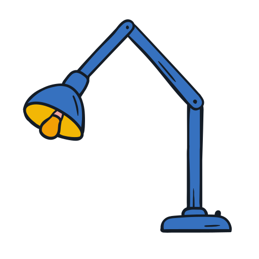 Coloriage lampe école lampe réglable