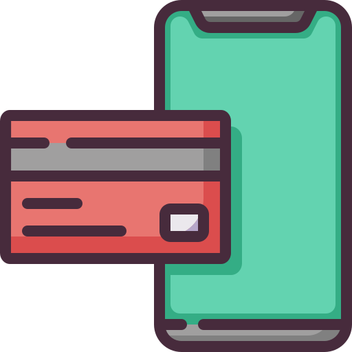 Coloriage les services bancaires mobiles entreprise paiement sans numéraire
