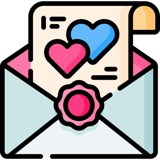 Coloriage lettre d'amour amour courrier