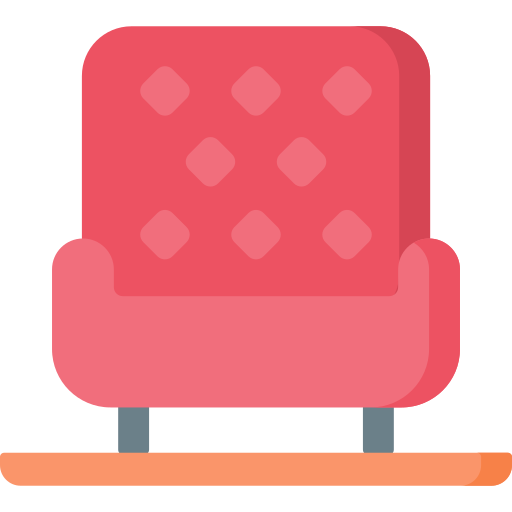 Coloriage meubles et maison confortable chaise