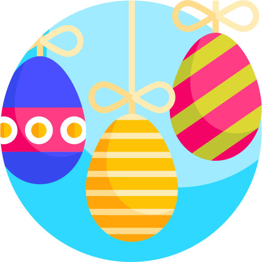 Coloriage œufs de pâques fête décoration