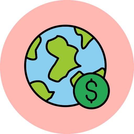 Coloriage paiement en ligne symbole du dollar économie mondiale