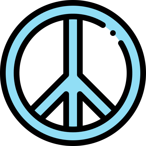 Coloriage paix circulaire signe de paix