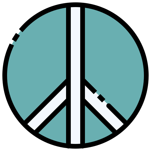 Coloriage paix formes et symboles hippie
