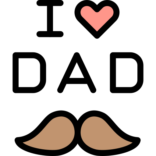 Coloriage papa famille moustache