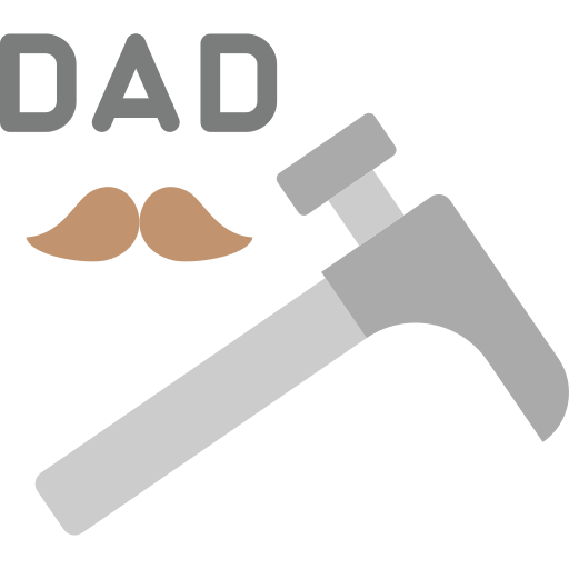 Coloriage père réparation moustache