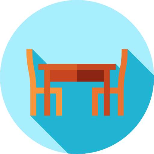 Coloriage salle à manger chaises meubles