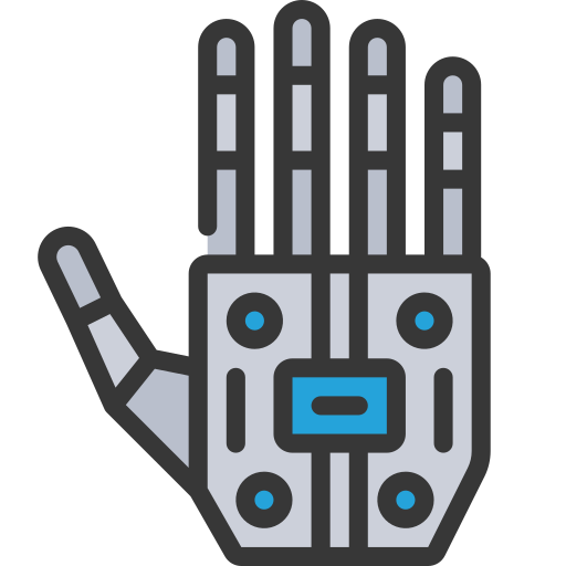 Coloriage science fiction robotique gestes de la main