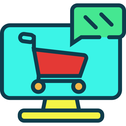 Coloriage shopping en ligne commerce électronique commerce et shopping