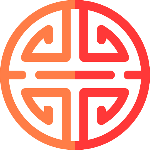 Coloriage symbole chinois formes et symboles des cultures