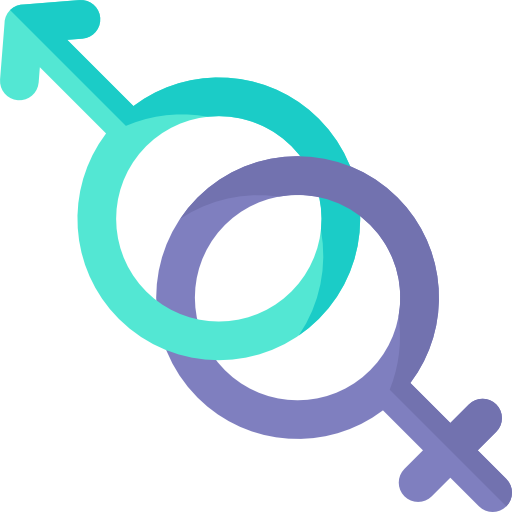 Coloriage symbole de genre femme femelle