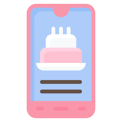 Coloriage téléphone intelligent gâteau d'anniversaire électronique