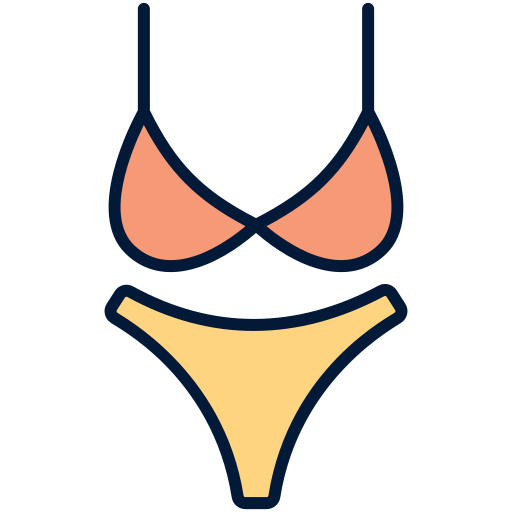 Coloriage vêtement vêtements bikini